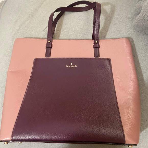 Kate Spade New York Grand Street Sadie Colorblock Tote Bag in Dusty Poney Mulled - Picture 2 of 5